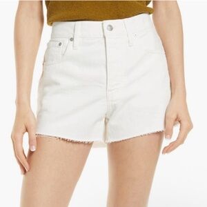 Madewell Relaxed Denim Shorts in White